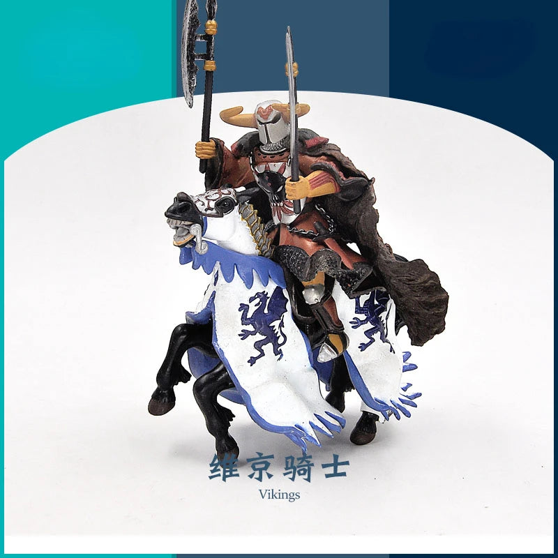 Medieval Knight Horse Archer Spear Dragon Animal Simulation Model Ornaments Children's Toys