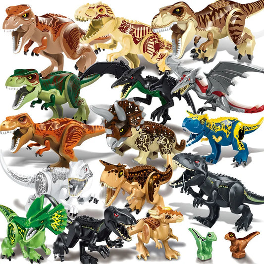 Brutal Raptor Building Jurassic Blocks World 2 MINI Dinosaur Figures Bricks Dino Toys For Children Dinosaurios Christmas