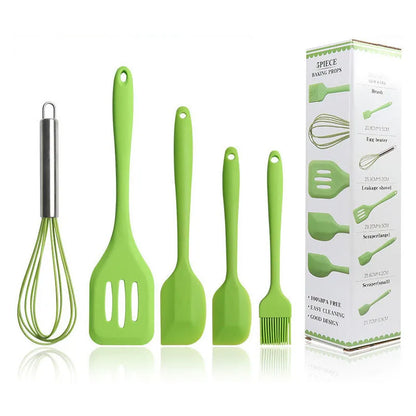 5pc Silicone Kitchen Utensils Kitchenware Cookware Sets Silicone Spatula Shovel Whisk Kitchen Tools Cooking Kitchen Accessories